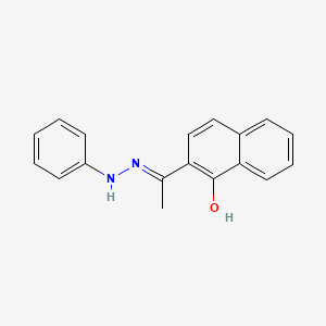 molecular formula C18H16N2O B11549723 Ethanone, 1-(1-hydroxy-2-naphthalenyl)-, phenylhydrazone 