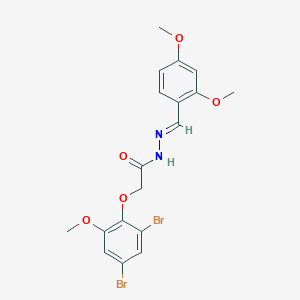 2-(2,4-dibromo-6-methoxyphenoxy)-N'-[(E)-(2,4-dimethoxyphenyl)methylidene]acetohydrazide