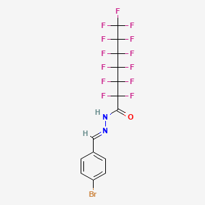 N'-[(E)-(4-bromophenyl)methylidene]-2,2,3,3,4,4,5,5,6,6,7,7,7-tridecafluoroheptanehydrazide