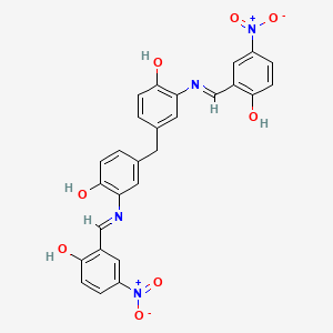 2,2'-{methanediylbis[(6-hydroxybenzene-3,1-diyl)nitrilo(E)methylylidene]}bis(4-nitrophenol)