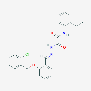 2-[(2E)-2-{2-[(2-chlorobenzyl)oxy]benzylidene}hydrazinyl]-N-(2-ethylphenyl)-2-oxoacetamide