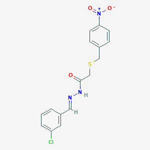 N'-[(E)-(3-chlorophenyl)methylidene]-2-[(4-nitrobenzyl)sulfanyl]acetohydrazide