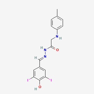 N'-[(E)-(4-Hydroxy-3,5-diiodophenyl)methylidene]-2-[(4-methylphenyl)amino]acetohydrazide