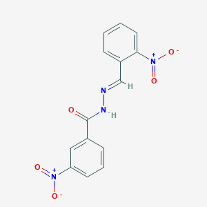 molecular formula C14H10N4O5 B11549858 3-nitro-N'-(2-nitrobenzylidene)benzohydrazide 