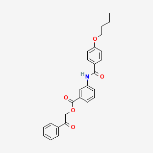 2-Oxo-2-phenylethyl 3-{[(4-butoxyphenyl)carbonyl]amino}benzoate