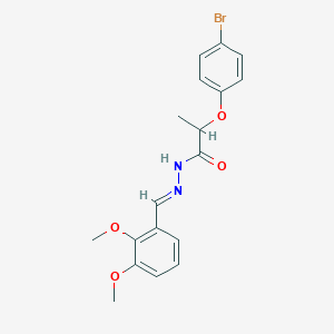 2-(4-bromophenoxy)-N'-[(E)-(2,3-dimethoxyphenyl)methylidene]propanehydrazide