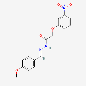 molecular formula C16H15N3O5 B11549919 N'-[(E)-(4-methoxyphenyl)methylidene]-2-(3-nitrophenoxy)acetohydrazide 