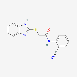 2-(1H-benzimidazol-2-ylsulfanyl)-N-(2-cyanophenyl)acetamide