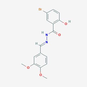 5-bromo-N'-[(E)-(3,4-dimethoxyphenyl)methylidene]-2-hydroxybenzohydrazide