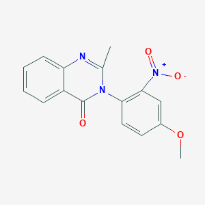 molecular formula C16H13N3O4 B11549988 3-(4-Methoxy-2-nitrophenyl)-2-methyl-4(3H)-quinazolinone CAS No. 3244-79-9