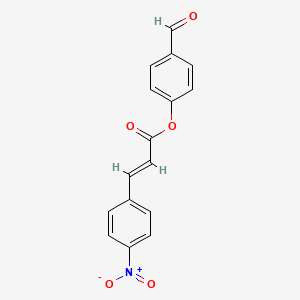 molecular formula C16H11NO5 B11550009 4-formylphenyl (2E)-3-(4-nitrophenyl)prop-2-enoate 