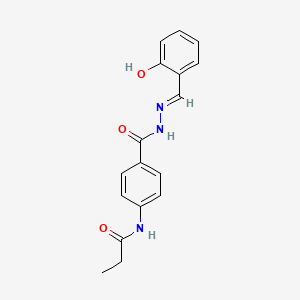 N-(4-{[(2E)-2-(2-hydroxybenzylidene)hydrazinyl]carbonyl}phenyl)propanamide