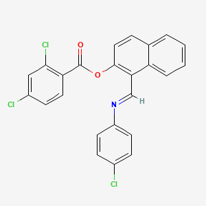 [1-[(4-chlorophenyl)iminomethyl]naphthalen-2-yl] 2,4-dichlorobenzoate