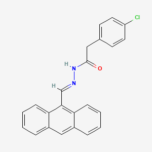 N'-[(E)-anthracen-9-ylmethylidene]-2-(4-chlorophenyl)acetohydrazide