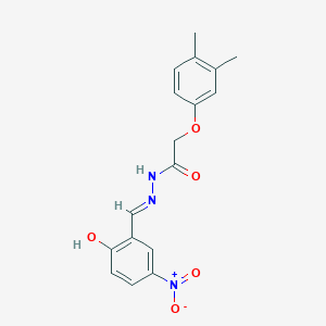 2-(3,4-dimethylphenoxy)-N'-[(E)-(2-hydroxy-5-nitrophenyl)methylidene]acetohydrazide