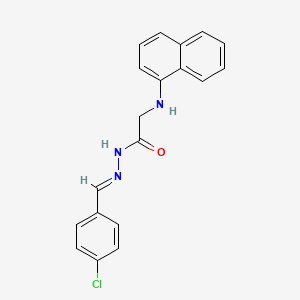 molecular formula C19H16ClN3O B11550116 N'-(4-Chlorobenzylidene)-2-(1-naphthylamino)acetohydrazide 