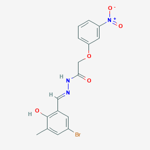 N'-[(E)-(5-bromo-2-hydroxy-3-methylphenyl)methylidene]-2-(3-nitrophenoxy)acetohydrazide