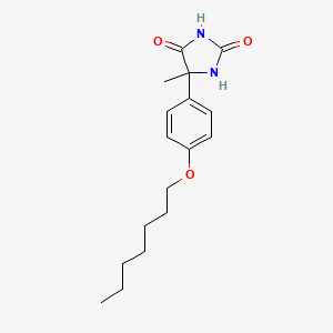 molecular formula C17H24N2O3 B11550122 5-(4-Heptoxyphenyl)-5-methylimidazolidine-2,4-dione CAS No. 86029-52-9