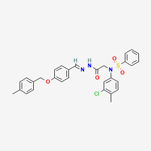 N-(3-Chloro-4-methylphenyl)-N-({N'-[(E)-{4-[(4-methylphenyl)methoxy]phenyl}methylidene]hydrazinecarbonyl}methyl)benzenesulfonamide