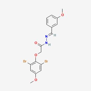 molecular formula C17H16Br2N2O4 B11550169 2-(2,6-dibromo-4-methoxyphenoxy)-N'-[(E)-(3-methoxyphenyl)methylidene]acetohydrazide 