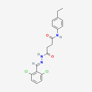 4-[(2E)-2-(2,6-dichlorobenzylidene)hydrazinyl]-N-(4-ethylphenyl)-4-oxobutanamide