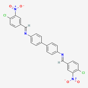 N,N'-bis[(E)-(4-chloro-3-nitrophenyl)methylidene]biphenyl-4,4'-diamine