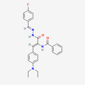 alpha-Benzamido-4-(diethylamino)-N'-(4-fluorobenzylidene)cinnamohydrazide