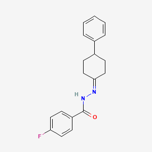 4-fluoro-N'-(4-phenylcyclohexylidene)benzohydrazide