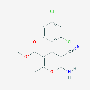 methyl 6-amino-5-cyano-4-(2,4-dichlorophenyl)-2-methyl-4H-pyran-3-carboxylate