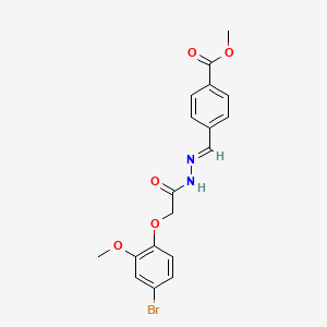 methyl 4-[(E)-{2-[(4-bromo-2-methoxyphenoxy)acetyl]hydrazinylidene}methyl]benzoate