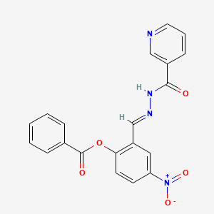 4-nitro-2-{(E)-[2-(pyridin-3-ylcarbonyl)hydrazinylidene]methyl}phenyl benzoate