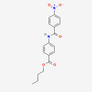 molecular formula C18H18N2O5 B11550339 Butyl 4-[(4-nitrobenzoyl)amino]benzoate CAS No. 42421-51-2