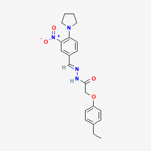 2-(4-Ethylphenoxy)-N'-[(E)-[3-nitro-4-(pyrrolidin-1-YL)phenyl]methylidene]acetohydrazide