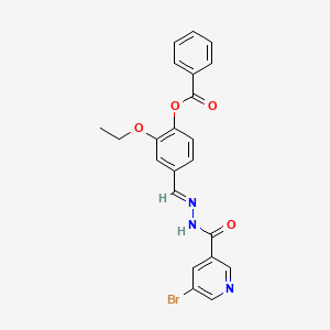 4-[(E)-{2-[(5-bromopyridin-3-yl)carbonyl]hydrazinylidene}methyl]-2-ethoxyphenyl benzoate