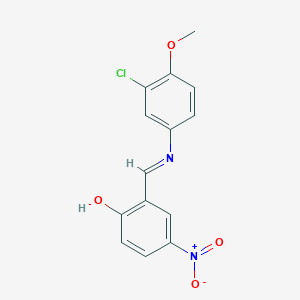 2-[(E)-[(3-Chloro-4-methoxyphenyl)imino]methyl]-4-nitrophenol