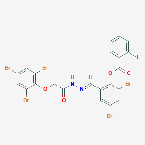 2,4-dibromo-6-[(E)-{2-[(2,4,6-tribromophenoxy)acetyl]hydrazinylidene}methyl]phenyl 2-iodobenzoate