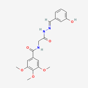 N-({N'-[(E)-(3-Hydroxyphenyl)methylidene]hydrazinecarbonyl}methyl)-3,4,5-trimethoxybenzamide