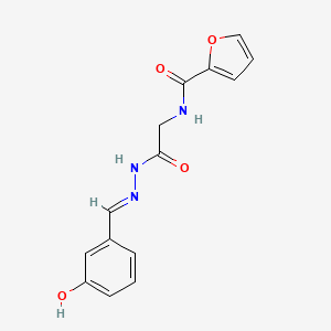 N-({N'-[(E)-(3-Hydroxyphenyl)methylidene]hydrazinecarbonyl}methyl)furan-2-carboxamide