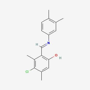 4-Chloro-2-[(E)-[(3,4-dimethylphenyl)imino]methyl]-3,5-dimethylphenol