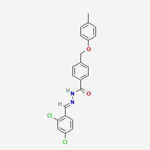 molecular formula C22H18Cl2N2O2 B11550414 N'-[(E)-(2,4-dichlorophenyl)methylidene]-4-[(4-methylphenoxy)methyl]benzohydrazide 