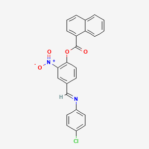 4-[(E)-[(4-Chlorophenyl)imino]methyl]-2-nitrophenyl naphthalene-1-carboxylate