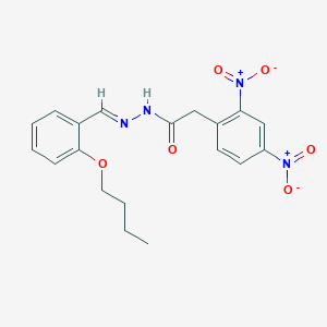 molecular formula C19H20N4O6 B11550448 N'-[(E)-(2-butoxyphenyl)methylidene]-2-(2,4-dinitrophenyl)acetohydrazide 