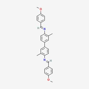 molecular formula C30H28N2O2 B11550453 N,N'-Bis(4-methoxybenzylidene)-3,3'-dimethylbenzidine 