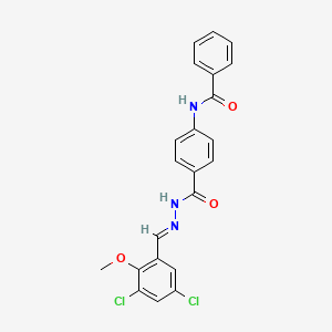 N-(4-{[(2E)-2-(3,5-dichloro-2-methoxybenzylidene)hydrazinyl]carbonyl}phenyl)benzamide