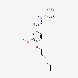 (2E)-2-[4-(hexyloxy)-3-methoxybenzylidene]-1-methyl-1-phenylhydrazine