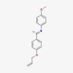 molecular formula C17H17NO2 B11550480 Benzenamine, 4-methoxy-N-[[4-(2-propenyloxy)phenyl]methylene]- CAS No. 96124-82-2