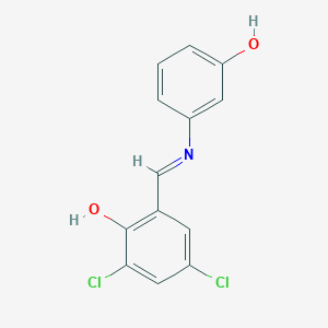 2,4-dichloro-6-{(E)-[(3-hydroxyphenyl)imino]methyl}phenol