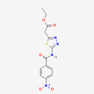 Ethyl (5-{[(4-nitrophenyl)carbonyl]amino}-1,3,4-thiadiazol-2-yl)acetate