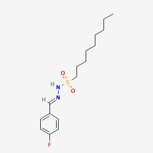 N'-[(E)-(4-fluorophenyl)methylidene]nonane-1-sulfonohydrazide