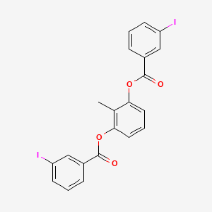 molecular formula C21H14I2O4 B11550586 2-Methylbenzene-1,3-diyl bis(3-iodobenzoate) 